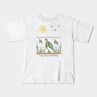 Earth Day (Back Print) Kids T-Shirt